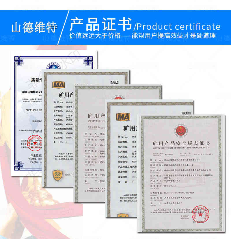 張拉機具産品證書